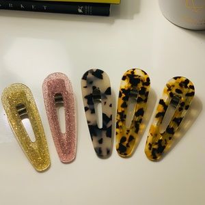 Funky Resin Hair Clips